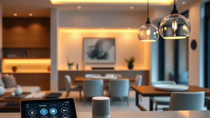 Modern smart home lighting showcase