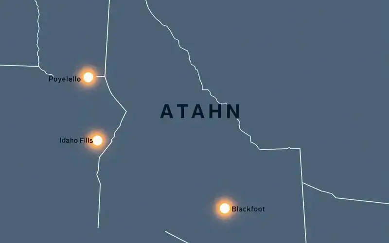 Eastern Idaho service area map